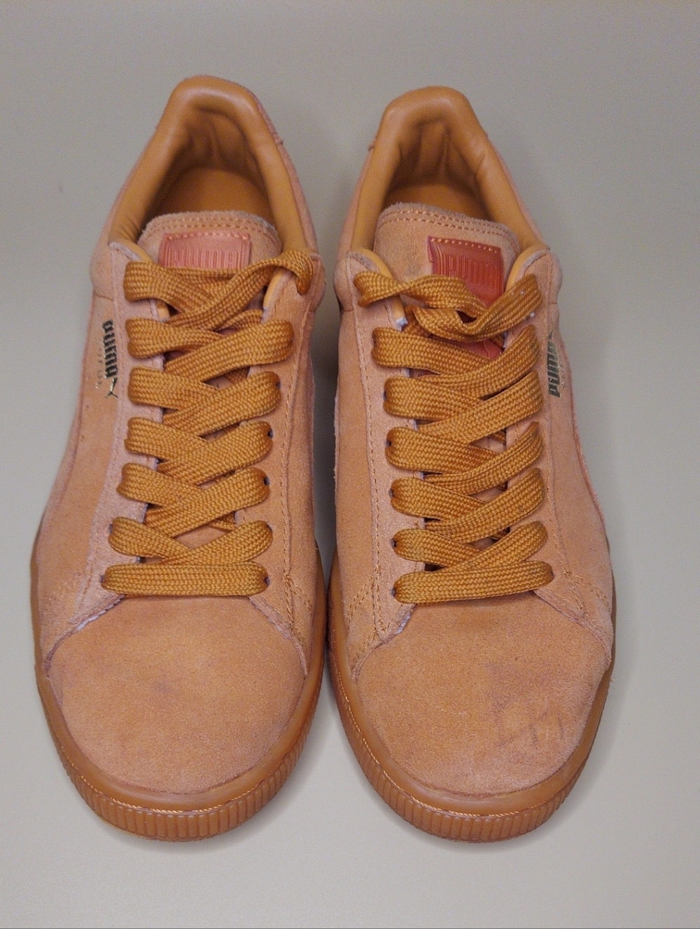 Puma Suede Low-Top Sneakers in Orange